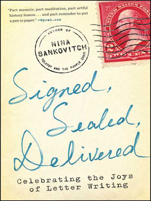 Title details for Signed, Sealed, Delivered by Nina Sankovitch - Wait list